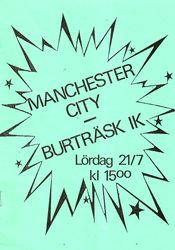 Burtrask v Manchester City Friendly 1990/91